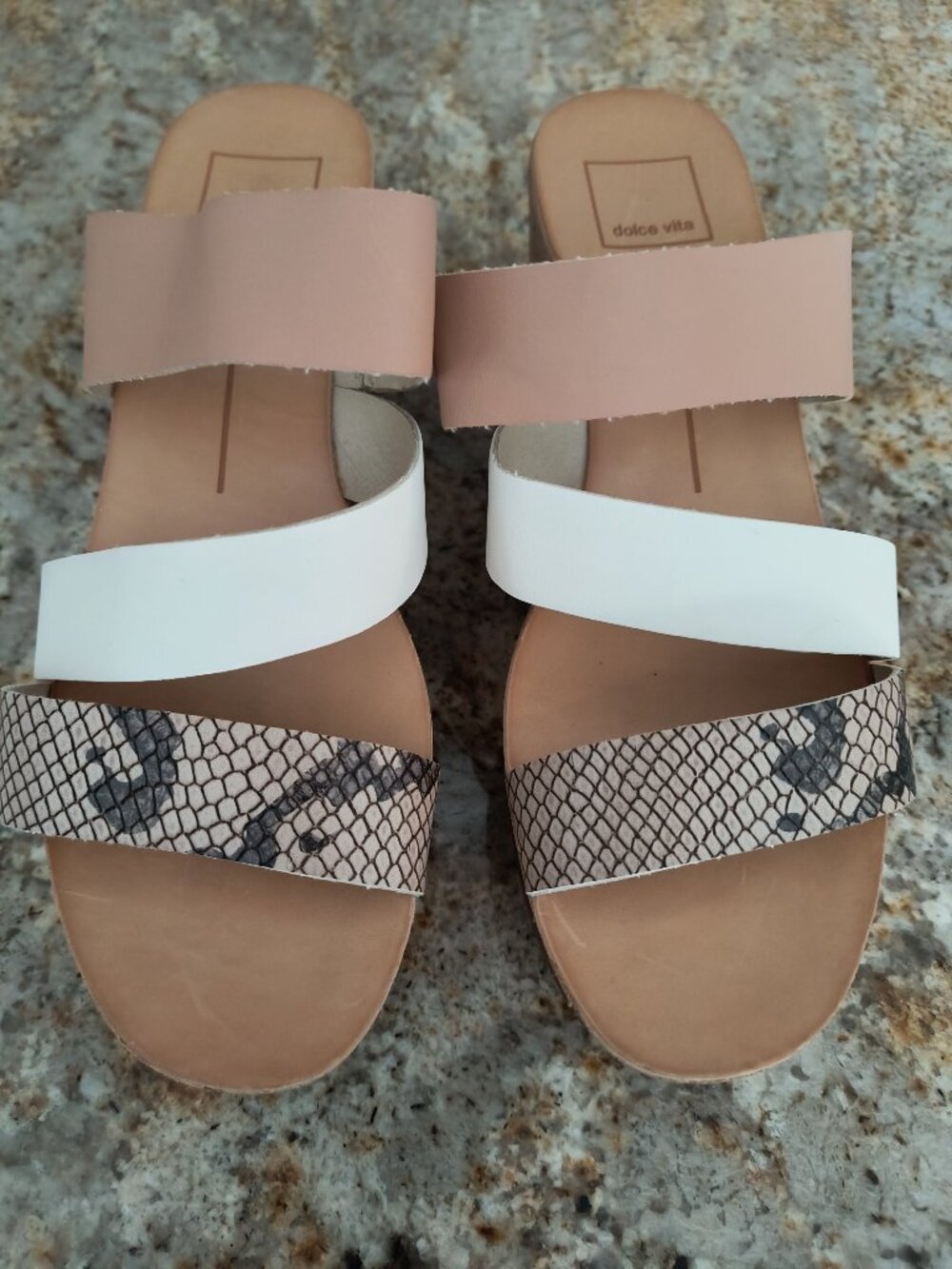 DOLCE VITA Multi Strap Open Toe Ankle Strap Platform shoes